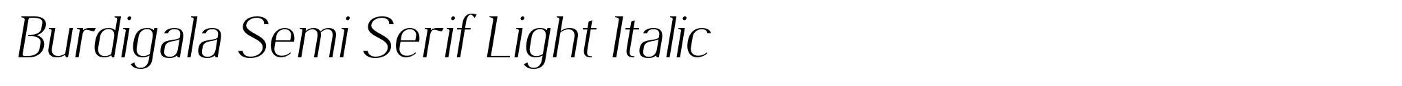 Burdigala Semi Serif Light Italic image